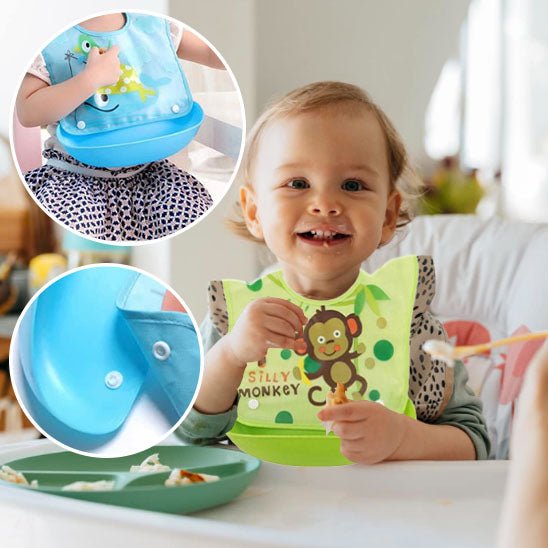 Bavoir bebe | impermeable Repas Sans Tache - Bébé Intellect