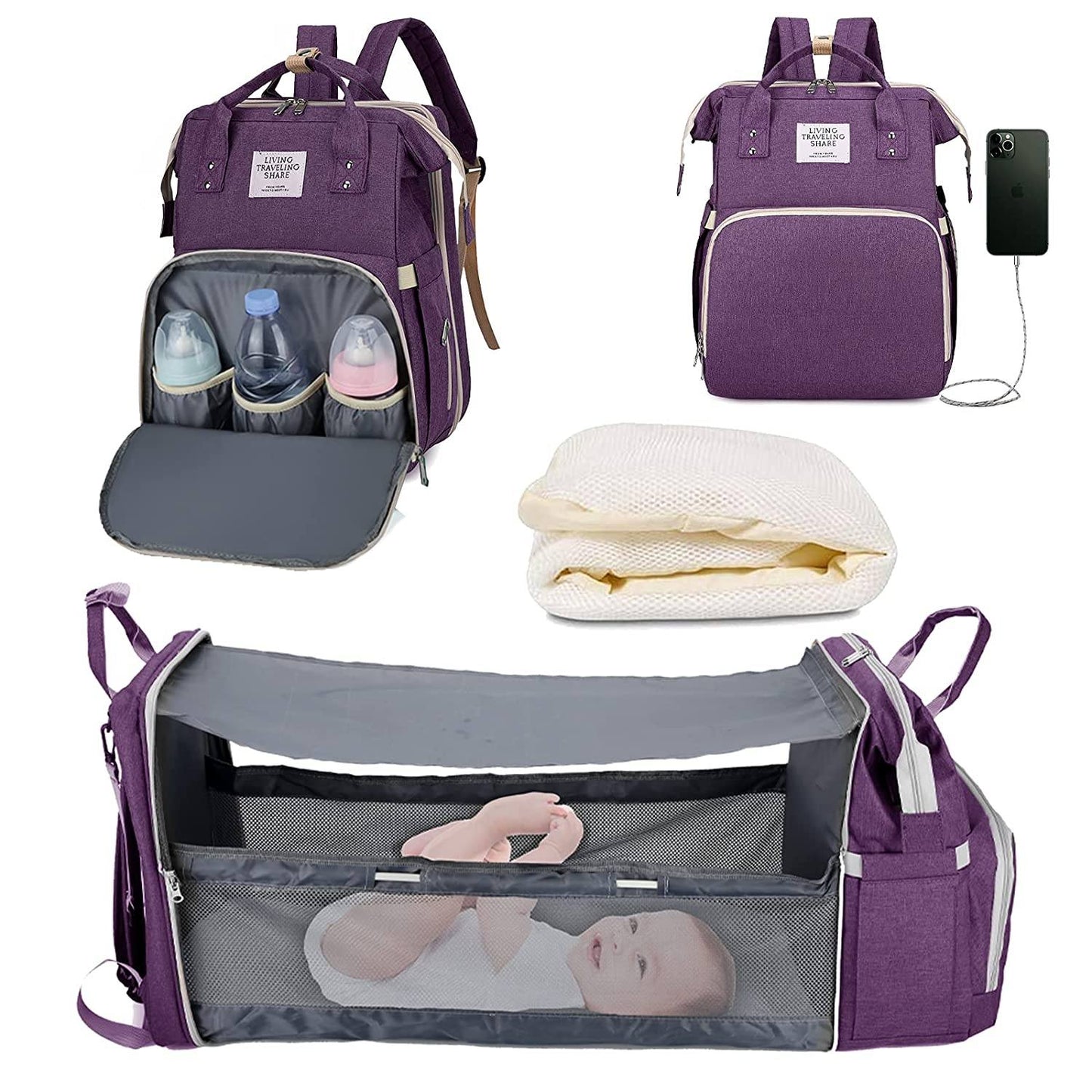 Sac à langer portatif | Berceau de voyage BabyNappy™ - Bébé Intellect