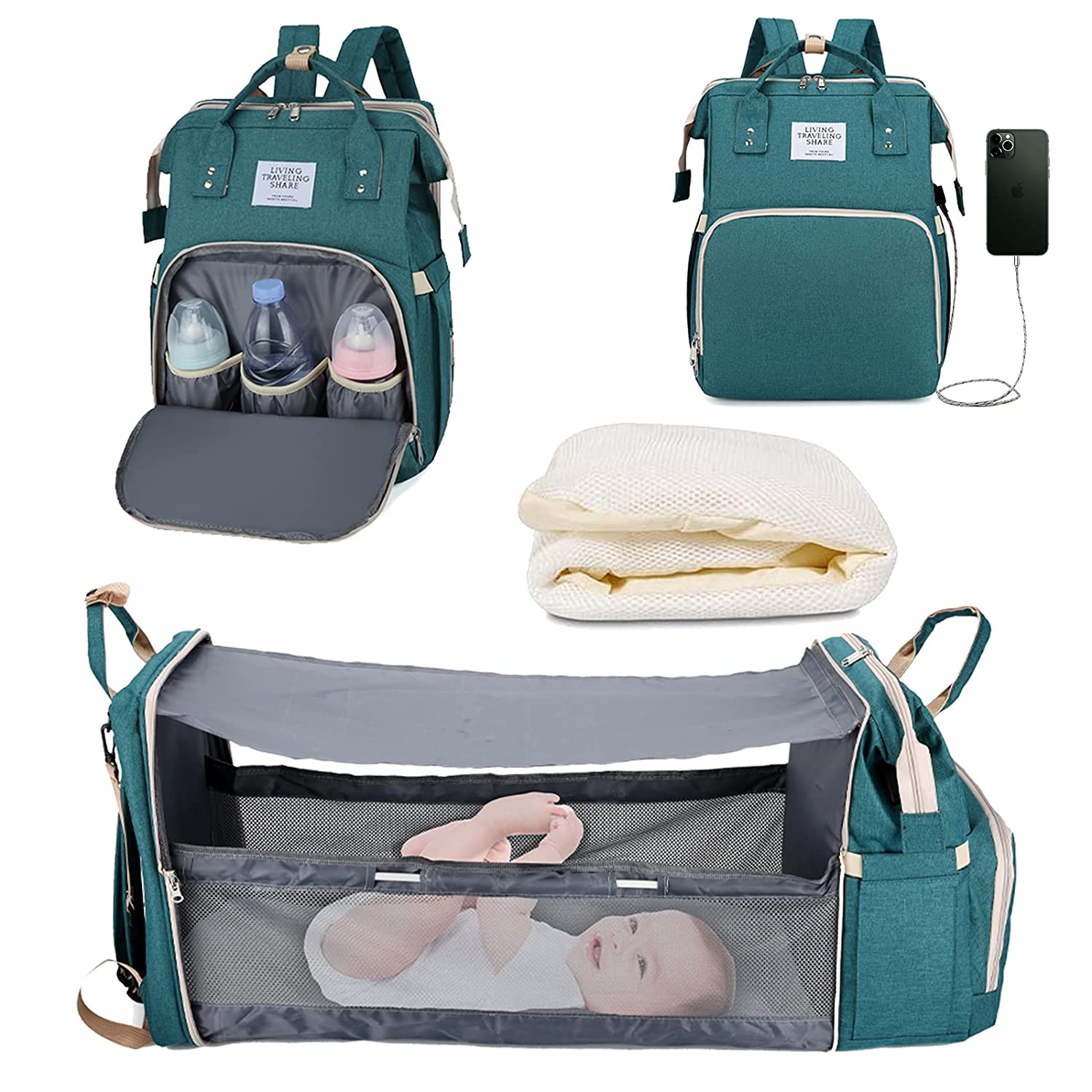 Sac à langer portatif | Berceau de voyage BabyNappy™ - Bébé Intellect